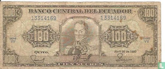 Ecuador 100 sucres 1990 - Afbeelding 1