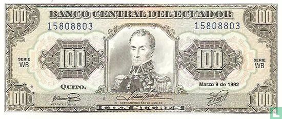 Ecuador 100 sucres 1992 - Afbeelding 1