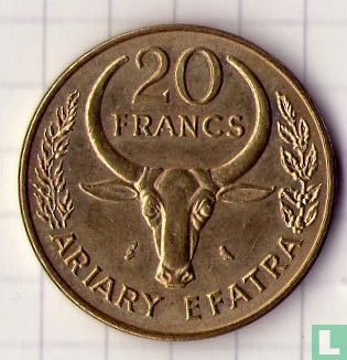 Madagaskar 20 Franc 1972 "FAO" - Bild 2
