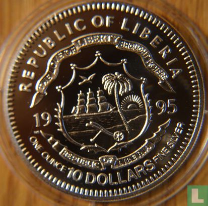 Liberia 10 dollars 1995 (PROOF) "World War II - the Cairo Conference" - Image 1