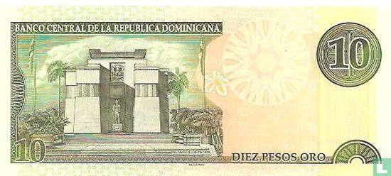 République dominicaine 10 Pesos Oro 2001 - Image 2