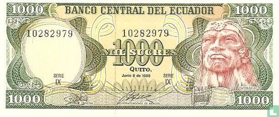 Equateur 1000 sucres 1988 (1) - Image 1
