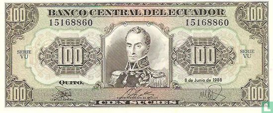 Ecuador 100 sucres 1988 - Afbeelding 1
