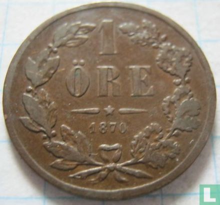 Zweden 1 öre 1870 - Afbeelding 1