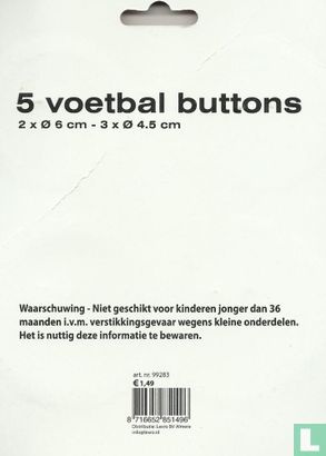 5 voetbal buttons - Afbeelding 2