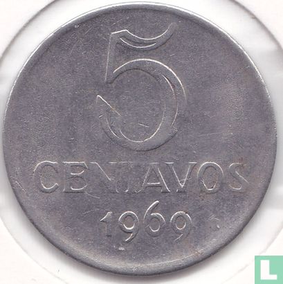 Brazil 5 centavos 1969 - Image 1
