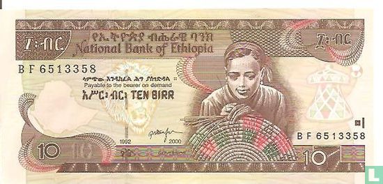 Éthiopie 10 Birr 2000 (EE1992) - Image 1