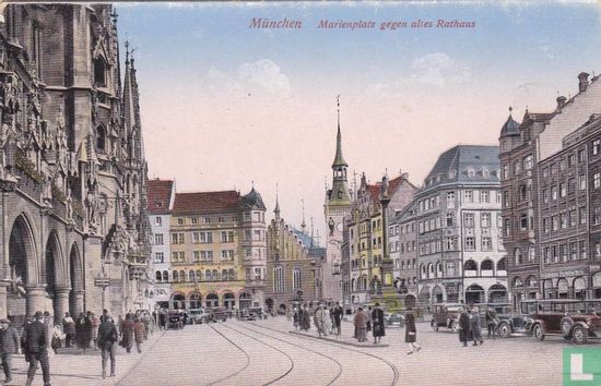 München Marienplatz gegen alies Rathaus - Image 1