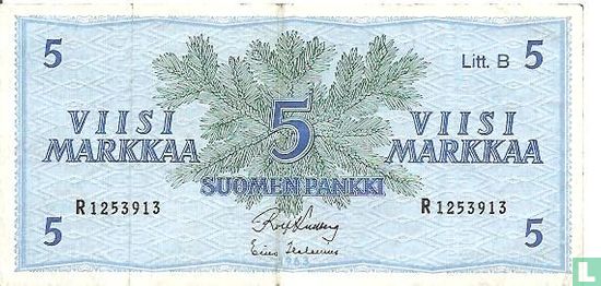 Finland 5 Markkaa 1963 - Image 1