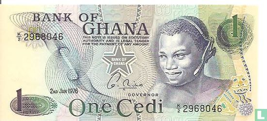 Ghana 1 Cedi 1976 - Image 1
