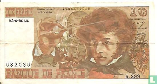 Frankreich 10 Francs 1977 - Bild 1