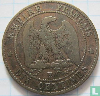 France 10 centimes 1853 (BB) - Image 2