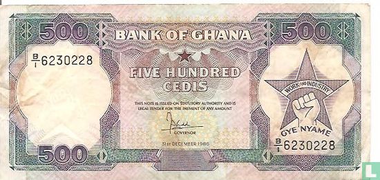 Ghana 500 Cedis 1986 - Bild 1