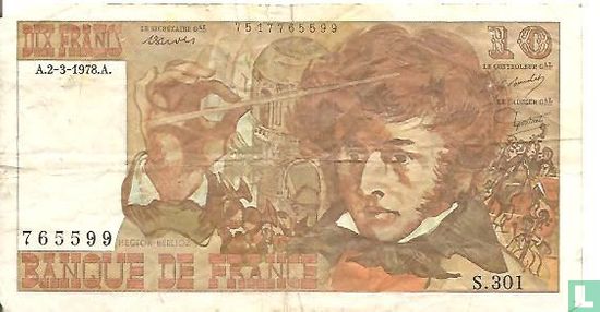 Frankrijk 10 francs  1978 - Afbeelding 1