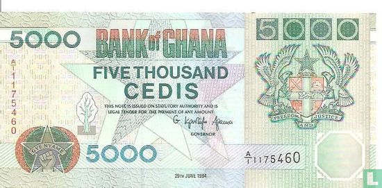 Ghana 5,000 Cedis 1994 - Image 1