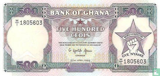 Ghana 500 Cedis 1989 - Afbeelding 1