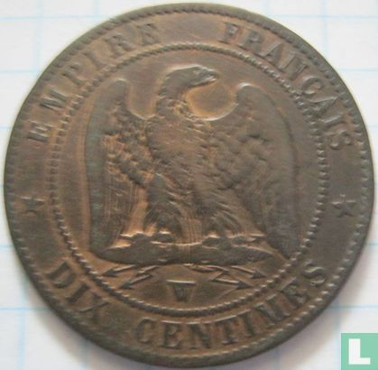 France 10 centimes 1854 (W) - Image 2