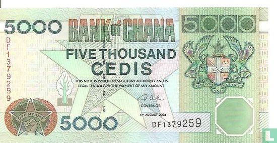 Ghana 5.000 Cedis 2003 - Afbeelding 1