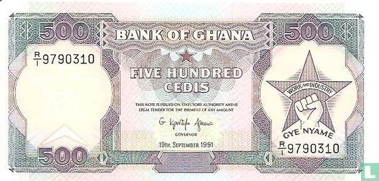 Ghana 500 Cedis 1991 - Afbeelding 1