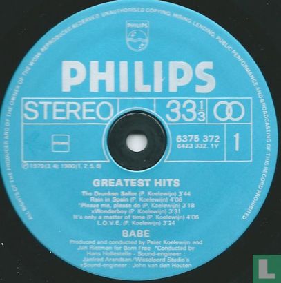 Babe & Luv' Greatest Hits  - Afbeelding 2