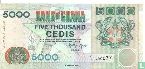 Ghana 5,000 Cedis 1995 - Image 1
