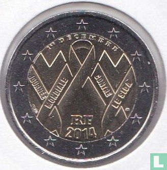Frankrijk 2 euro 2014 (kleurloos) "World AIDS Day" - Afbeelding 1