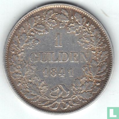 Württemberg 1 gulden 1841 (type 2) - Afbeelding 1
