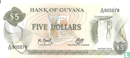 Guyana 5 Dollars ND (1992) - Afbeelding 1