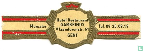 Hotel Restaurant Gambrinus Vlaanderenstr. 61 Gent - Mercator - Tel. 09-25.09.19 - Image 1