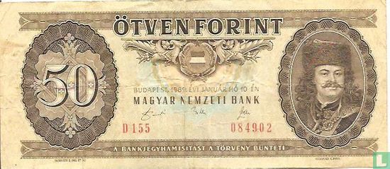 Hongarije 50 Forint 1989 - Afbeelding 1