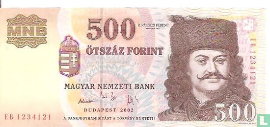 Hongarije 500 Forint 2002 - Afbeelding 1
