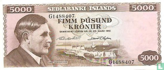 Iceland 5000 kronur - Image 1