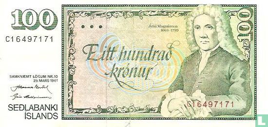 Islande 100 couronnes   - Image 1