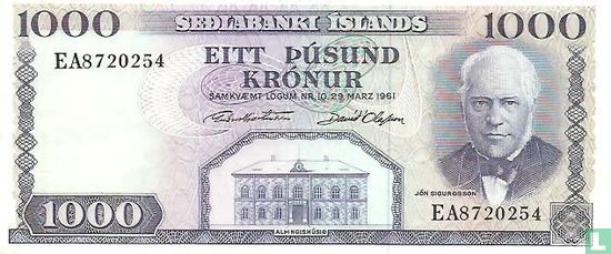 IJsland 1000 kronur - Afbeelding 1