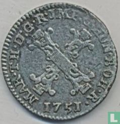 Österreichische Niederlande 10 Liard 1751 (Hand) - Bild 1