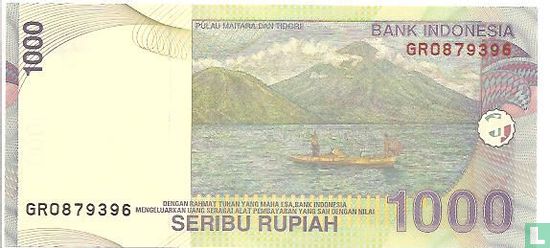 Indonesia 1,000 Rupiah 2007 - Image 2