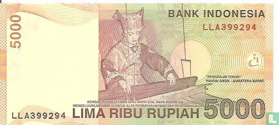 Indonesia 5,000 Rupiah 2007 - Image 2