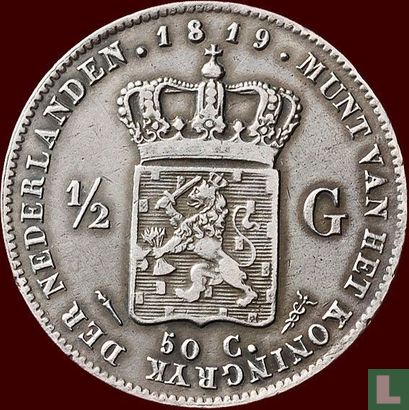 Nederland ½ gulden 1819 - Afbeelding 1