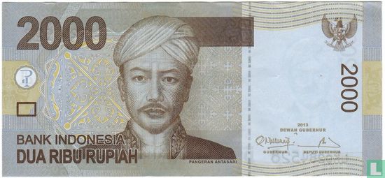 Indonesia 2,000 Rupiah 2013 - Image 1