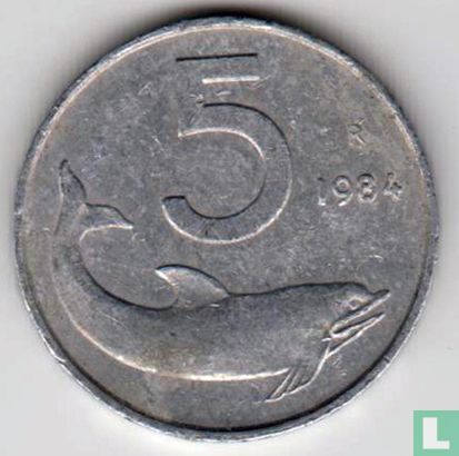 Italië 5 lire 1984 - Afbeelding 1