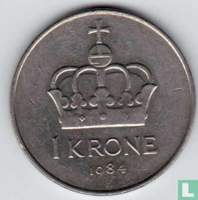 Norway 1 krone 1984 - Image 1