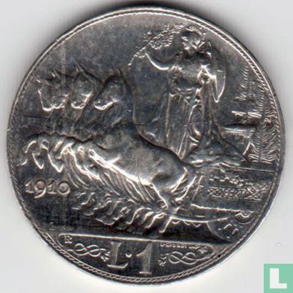 Italien 1 Lira 1910 - Bild 1