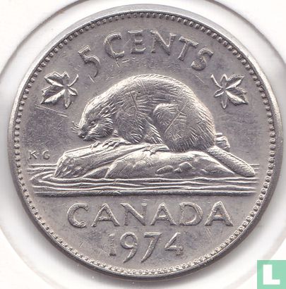 Canada 5 cents 1974 - Image 1