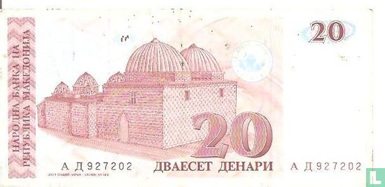 Macedonia 20 Denari 1993 - Image 1