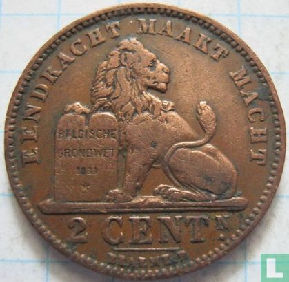 Belgium 2 centimes 1902 (NLD) - Image 2