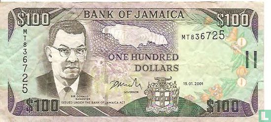 Jamaica 100 Dollars 2001 - Afbeelding 1