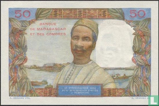 Madagaskar 50 Francs - Afbeelding 2