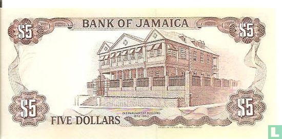 Jamaica 5 Dollars 1992 - Image 2