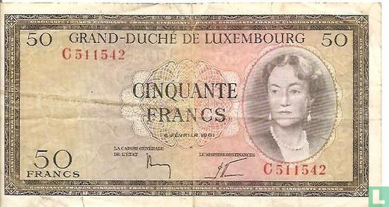 Luxembourg 50 francs - Image 1