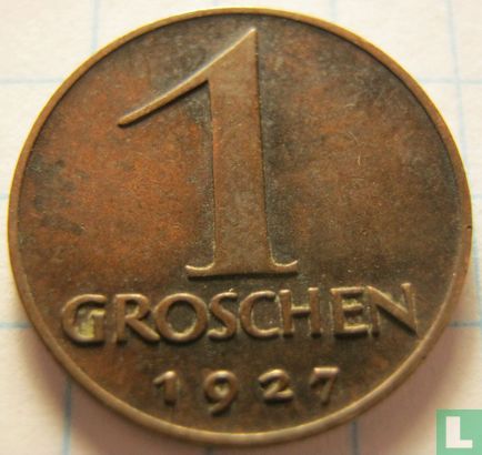Autriche 1 groschen 1927 - Image 1